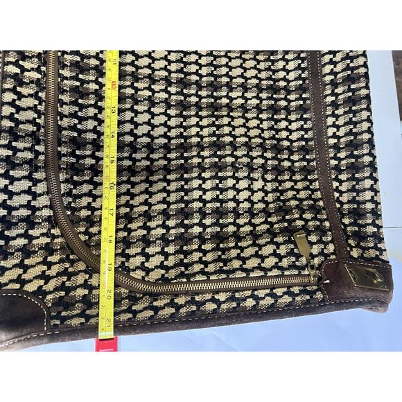 Neiman Marcus Tweed/Suede Luggage Set..plaid Houndstooth Prop Retro MCM - Picture 15 of 16